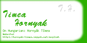 timea hornyak business card
